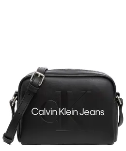 Calvin Klein Jeans: Чёрная сумка через плечо 