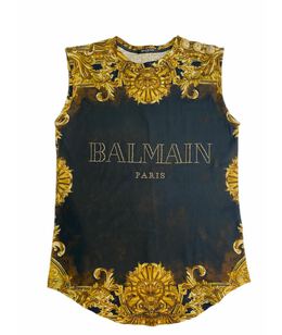 BALMAIN: Прямая майка 