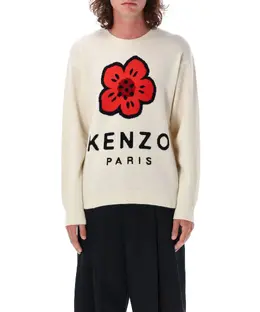 Kenzo: Свитер с цветочным принтом 