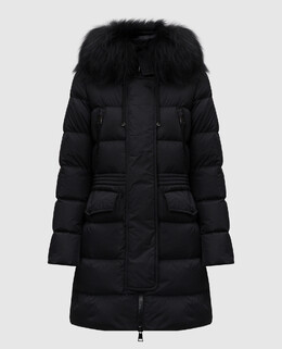 Moncler: Чёрный пуховик 