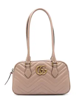 Gucci: Розовая сумка  GG Marmont