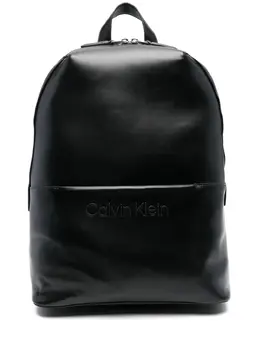 Calvin Klein: Чёрный рюкзак 