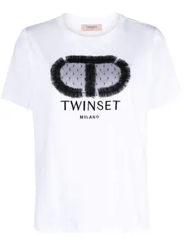 TWINSET: Хлопковая футболка 