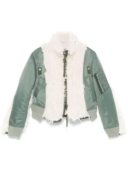 sacai: Зелёная куртка 