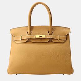 Hermes: Коричневая сумка-шоппер  Birkin