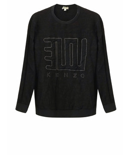 KENZO: Чёрная толстовка 