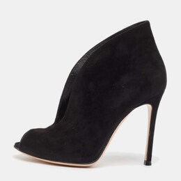 Gianvito Rossi: Чёрные ботинки  Vamp