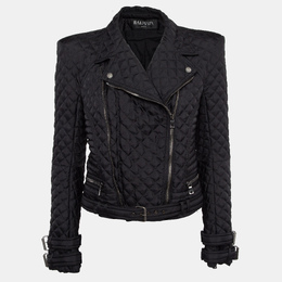 Balmain: Чёрная куртка  Biker