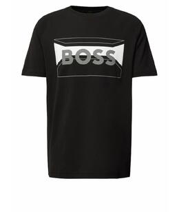 HUGO BOSS: Зелёная футболка 