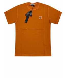 STONE ISLAND: Оранжевая футболка 