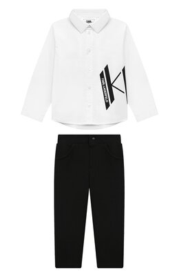 Karl Lagerfeld Kids: Чёрная рубашка 