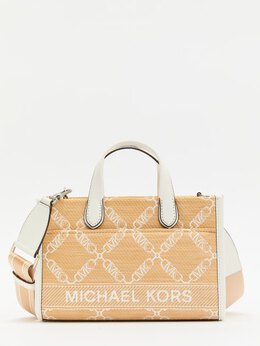 Michael Kors: Бежевая спортивная сумка 