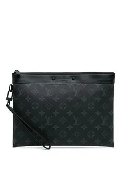 Louis Vuitton Pre-Owned: Чёрный клатч 