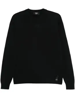 FENDI: Чёрный свитер  FF