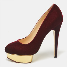 Charlotte Olympia: Бордовые туфли 