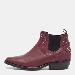 Zadig & Voltaire: Бордовые ботинки 