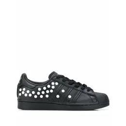 adidas: Чёрные кроссовки  Superstar