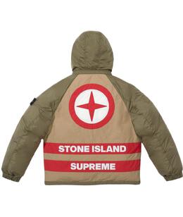 STONE ISLAND: Коричневый пуховик 