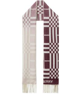 BURBERRY: Бордовый шарф 