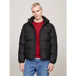 Tommy Jeans: Чёрный пуховик 