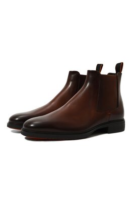 Santoni: Коричневые ботинки 