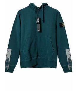 STONE ISLAND: Зелёная толстовка 