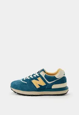 New Balance: Синие кроссовки 