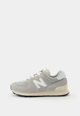 New Balance: Серые кроссовки 