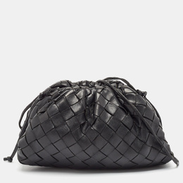 Bottega Veneta: Чёрная сумка  Intrecciato