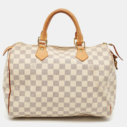 Louis Vuitton: Белая сумка  Speedy 30