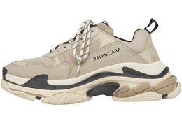 Balenciaga: Бежевые кроссовки  Triple S