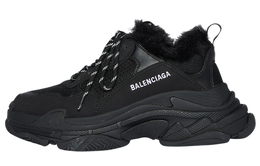 Balenciaga: Чёрные кроссовки  Triple S