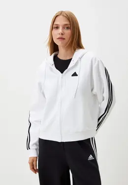 adidas: Белая толстовка 