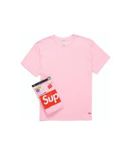 SUPREME: Розовая футболка 