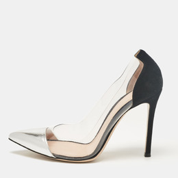 Gianvito Rossi: Серебристые туфли  Plexi