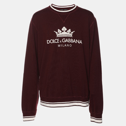 Dolce & Gabbana: Бордовый свитшот 