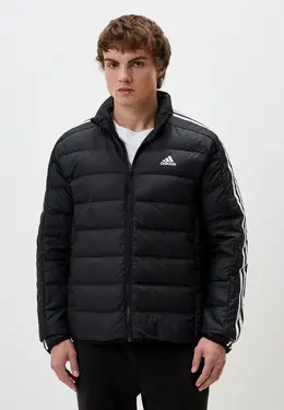 adidas: Чёрный пуховик 