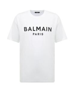 BALMAIN: Белая футболка 