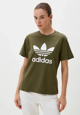 adidas Originals: Футболка цвета хаки 