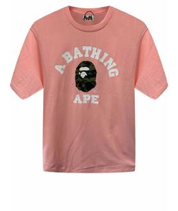 A BATHING APE: Розовая футболка 