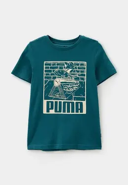 PUMA: Зелёная футболка 