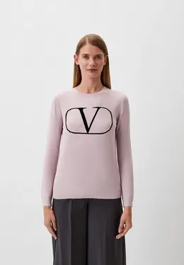 Valentino: Фиолетовый свитер 