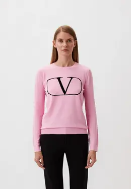 Valentino: Розовый свитер 