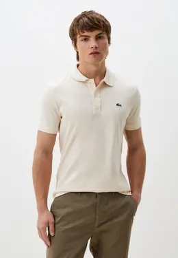 Lacoste: Бежевое поло 