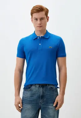 Lacoste: Синее поло 