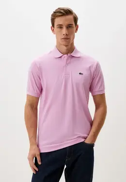 Lacoste: Розовое поло 