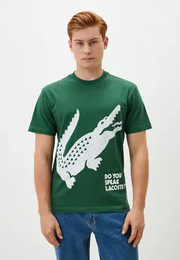 Lacoste: Зелёная футболка 