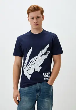 Lacoste: Синяя футболка 