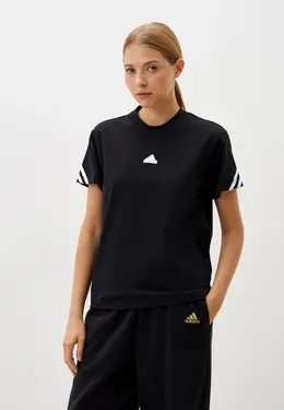 adidas: Чёрная футболка 