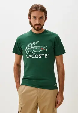 Lacoste: Зелёная футболка 